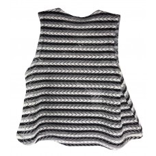 REGATA TRINYS CROPPED CROCHE - PRETO/CINZA